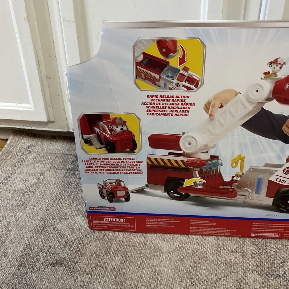 Paw Patrol Fire Rescue Rapid Reload Fire Truck Vehicle with Projectile Launcher